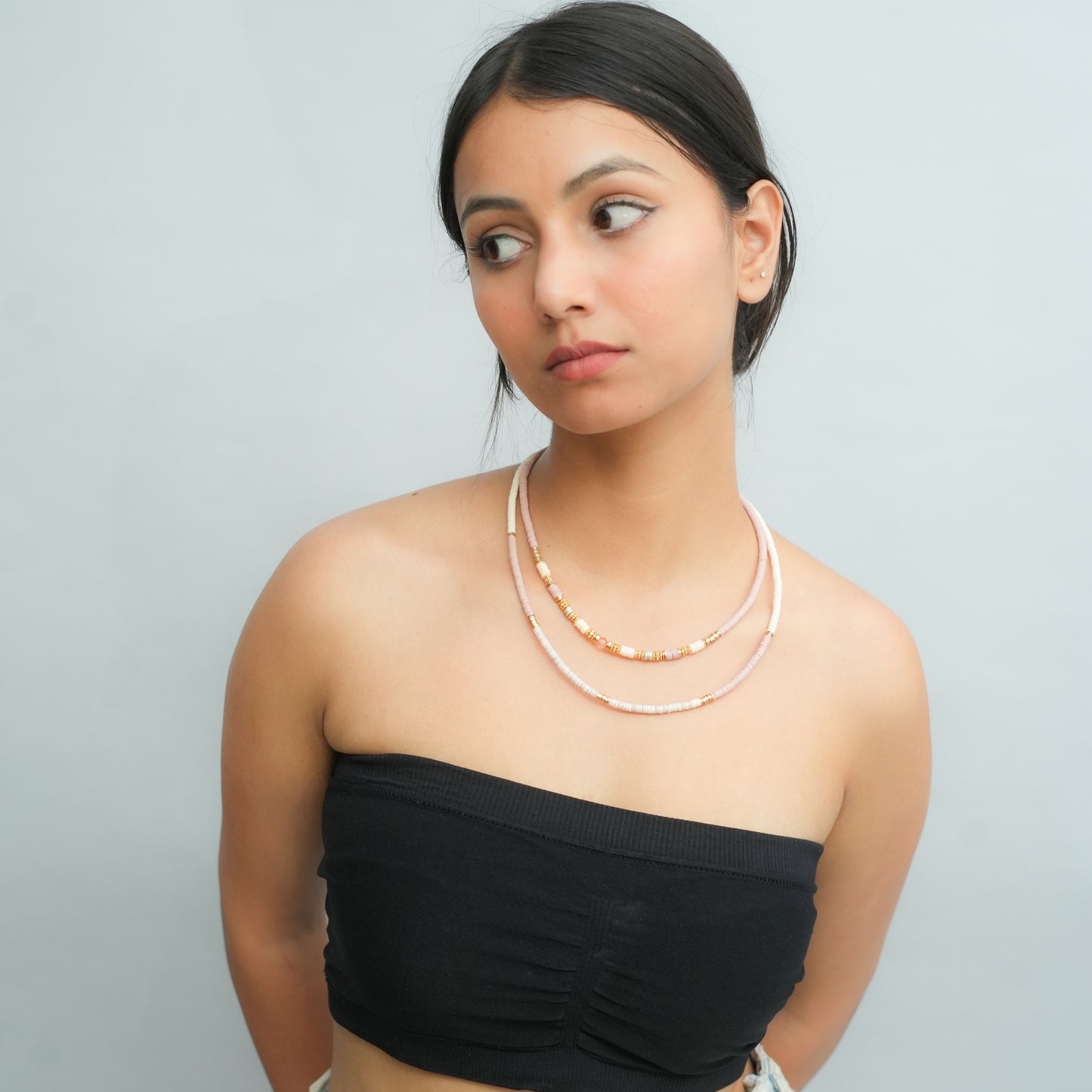 Rosy Horizon Beaded Necklace