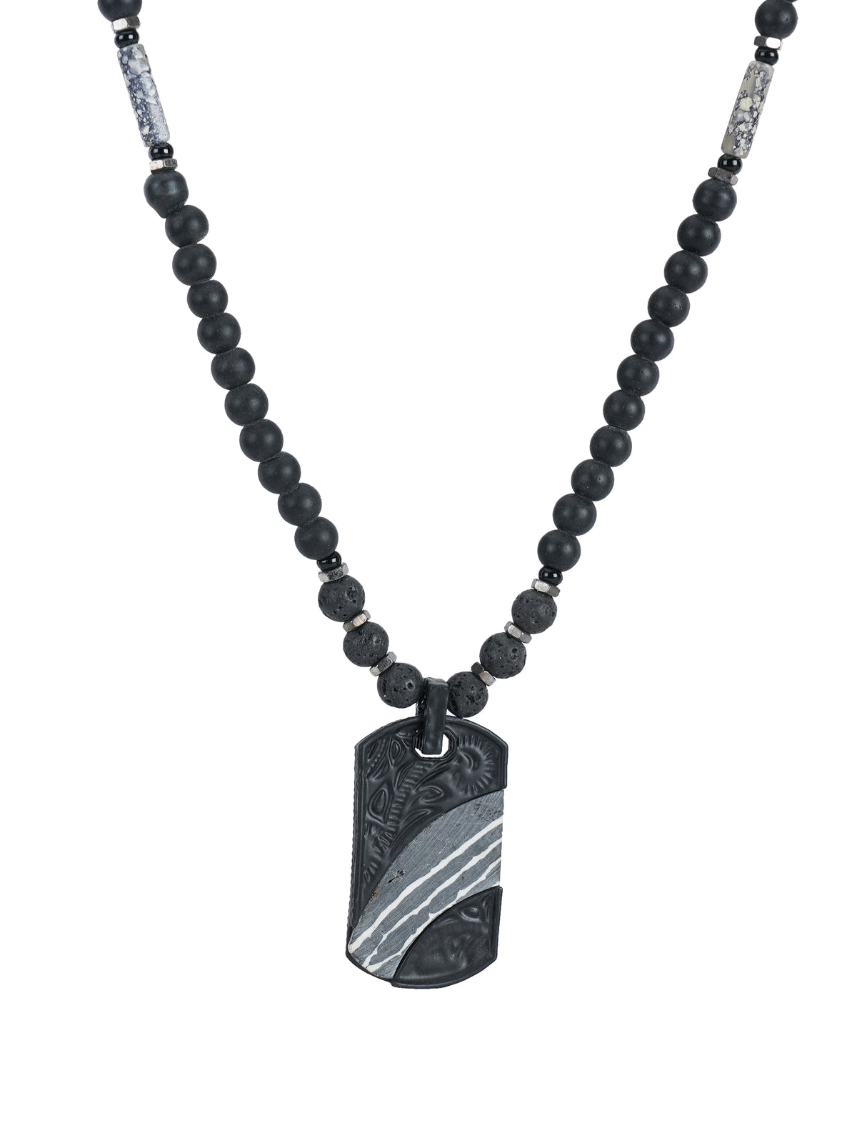 Black long necklace