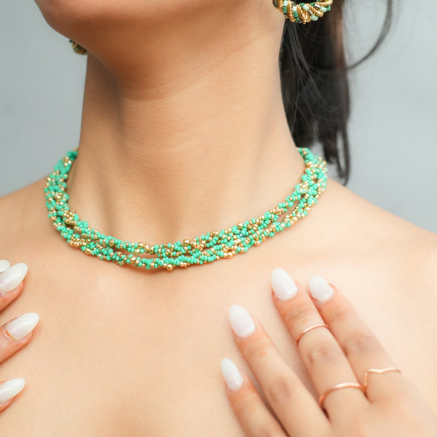 Mint Mirage Twirl Necklace
