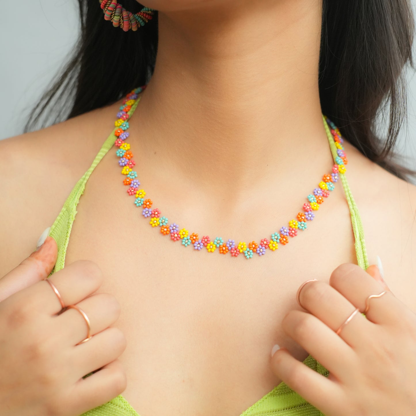 Daisy Daze beaded Necklace