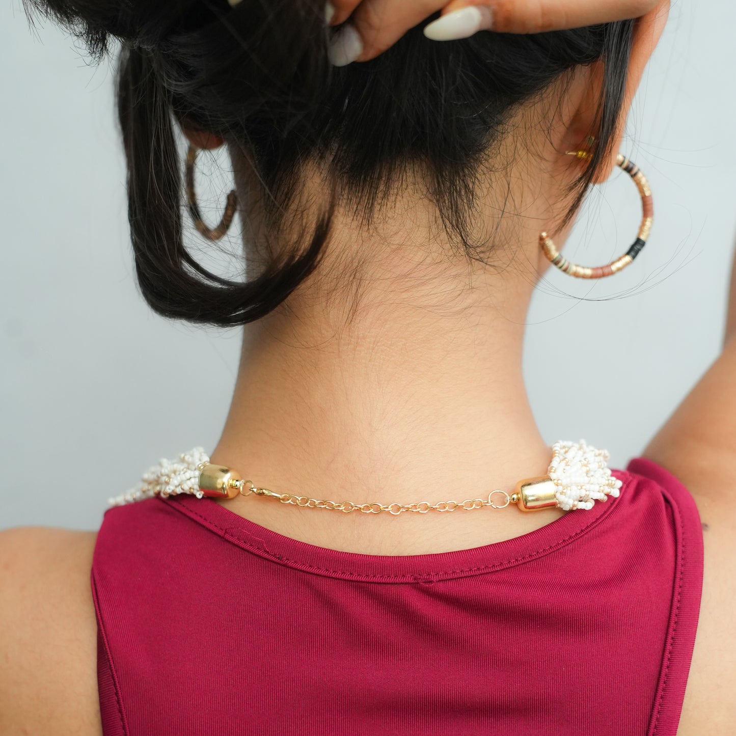 Silken Soil Ear Hoops ( Pair)
