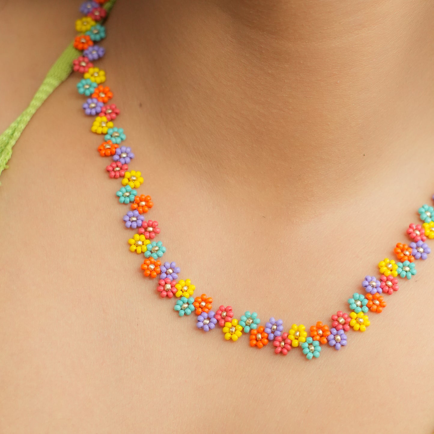 Daisy Daze beaded Necklace