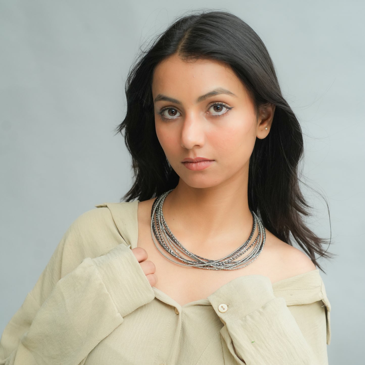 Iced - Ash Beaded Necklace