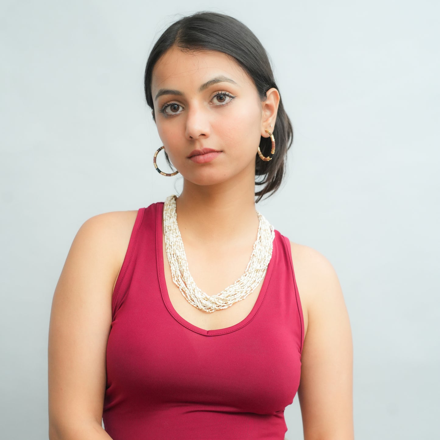 Moon Pebbles beaded necklace