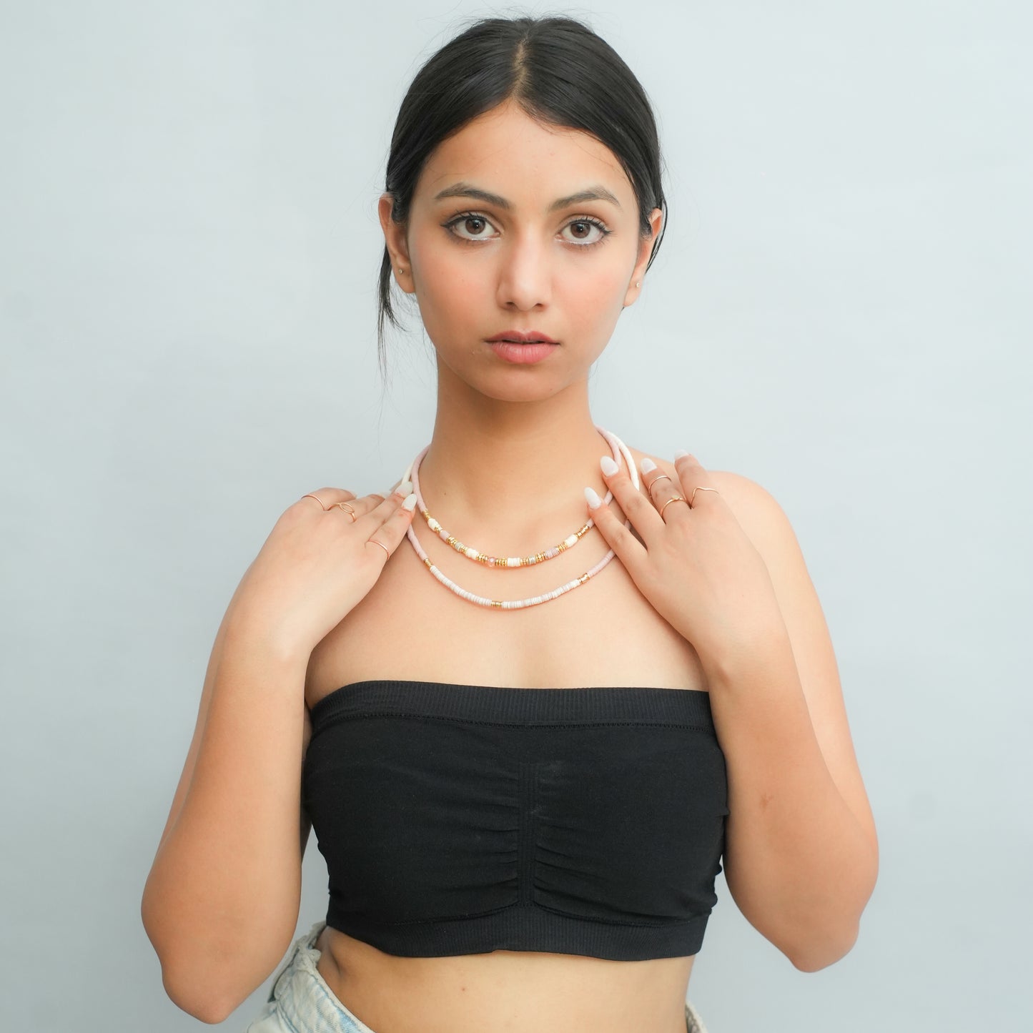 Rosy Horizon Beaded Necklace