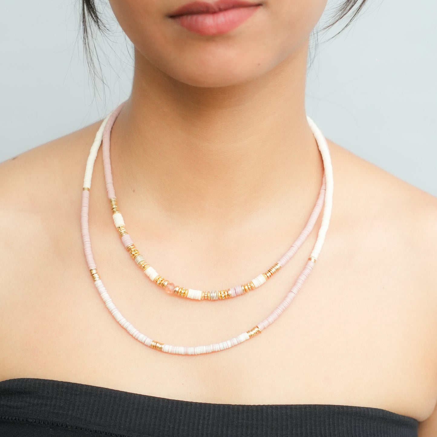 Rosy Horizon Beaded Necklace