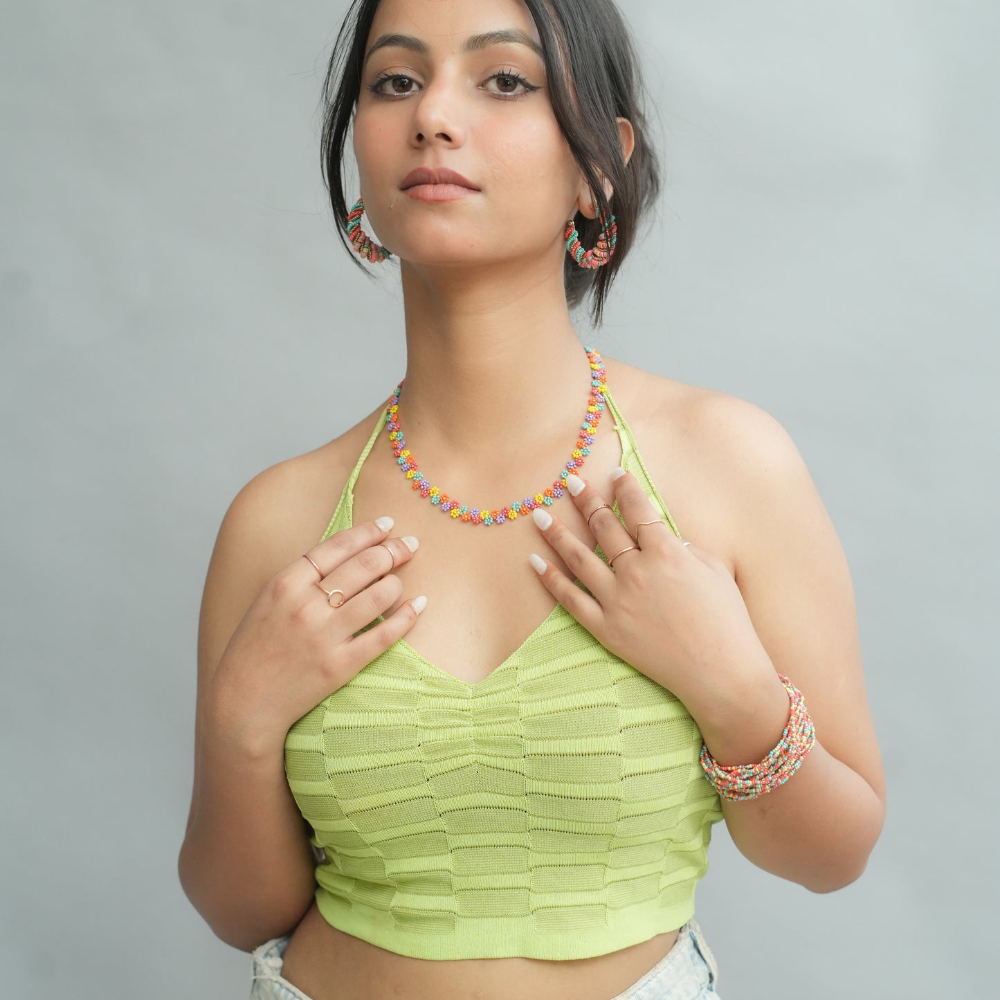 Daisy Daze beaded Necklace