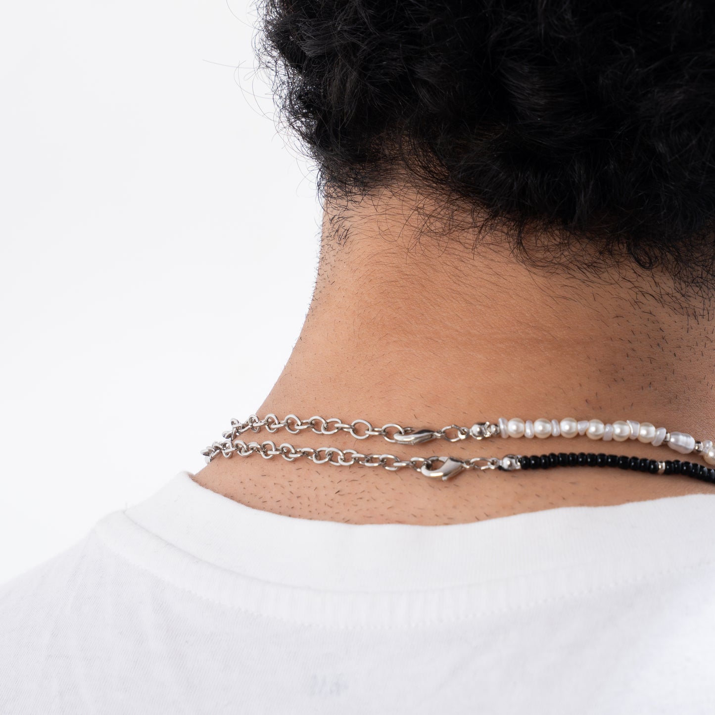 Midnight Pearl Layered Neckalce
