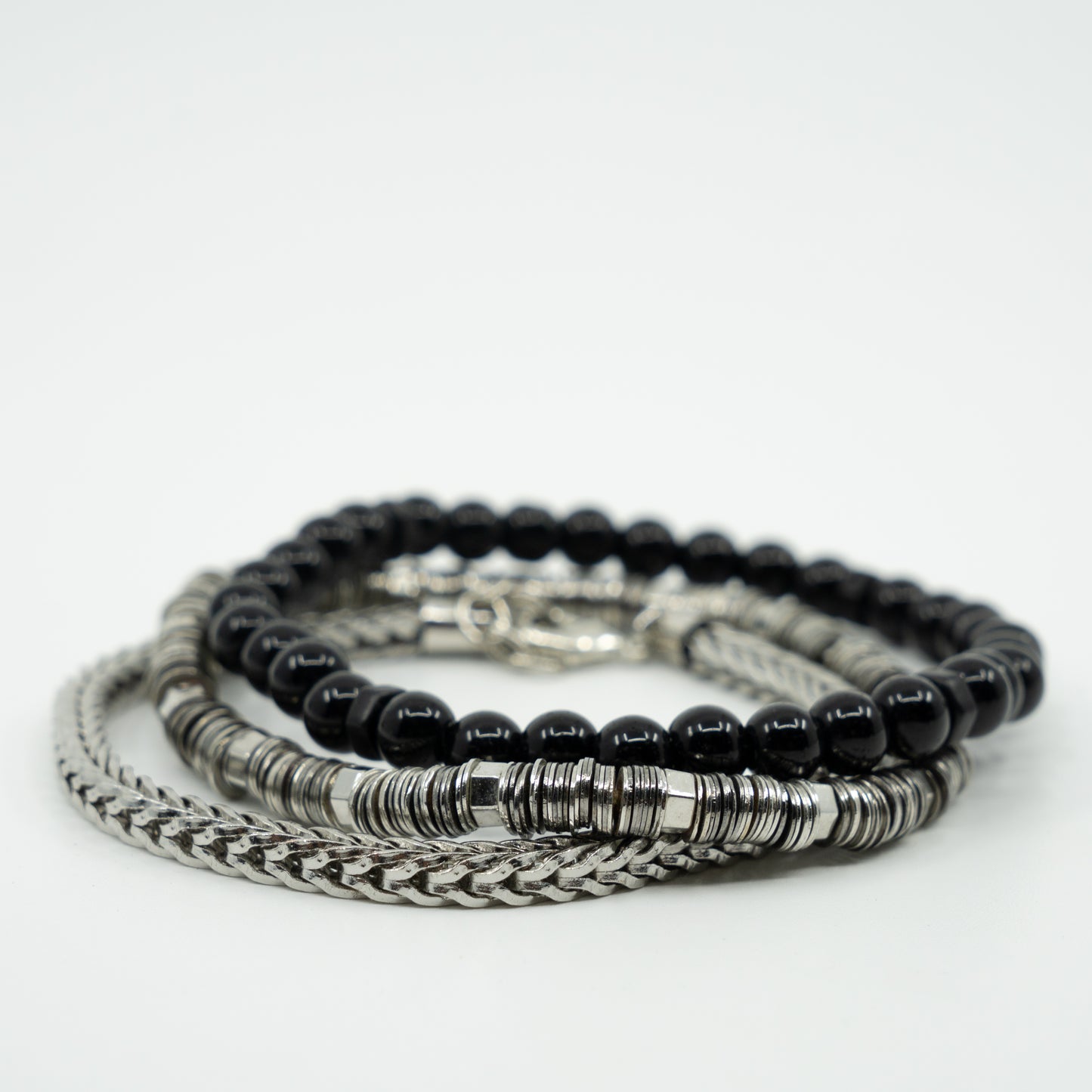 Silver Cascade Bracelet Stack
