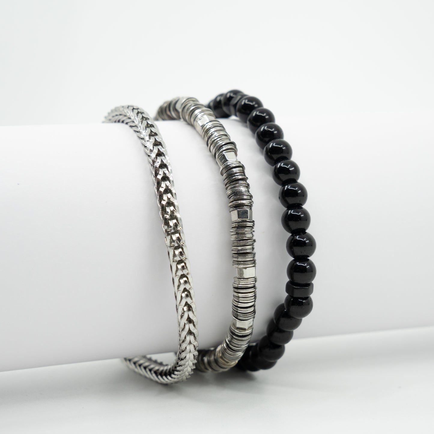 Silver Cascade Bracelet Stack