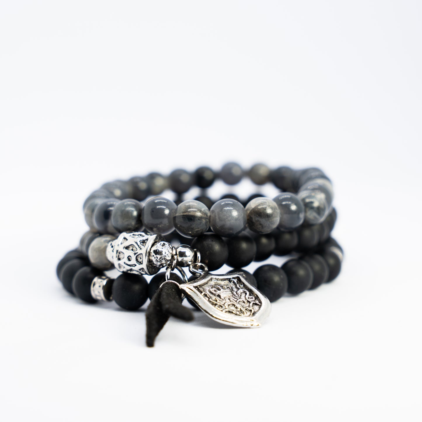 Silver Eclipse Bracelet Stack
