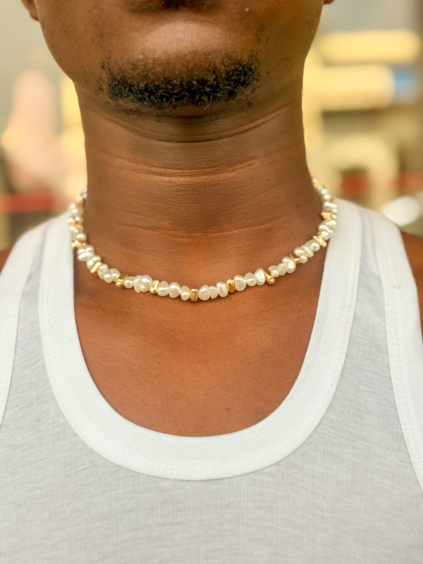 Coastal charm Bead Necklace - Golden