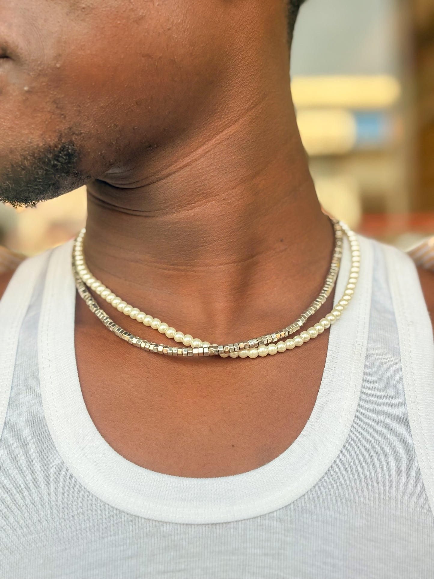 Sterling Ivory Layered Necklace