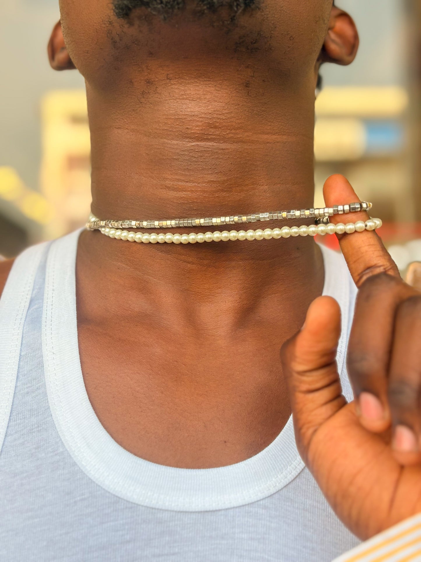 Sterling Ivory Layered Necklace
