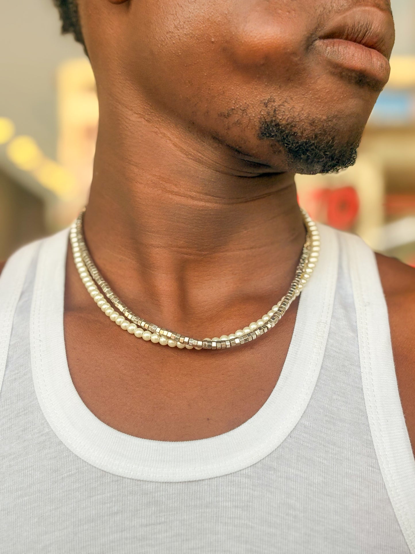Sterling Ivory Layered Necklace