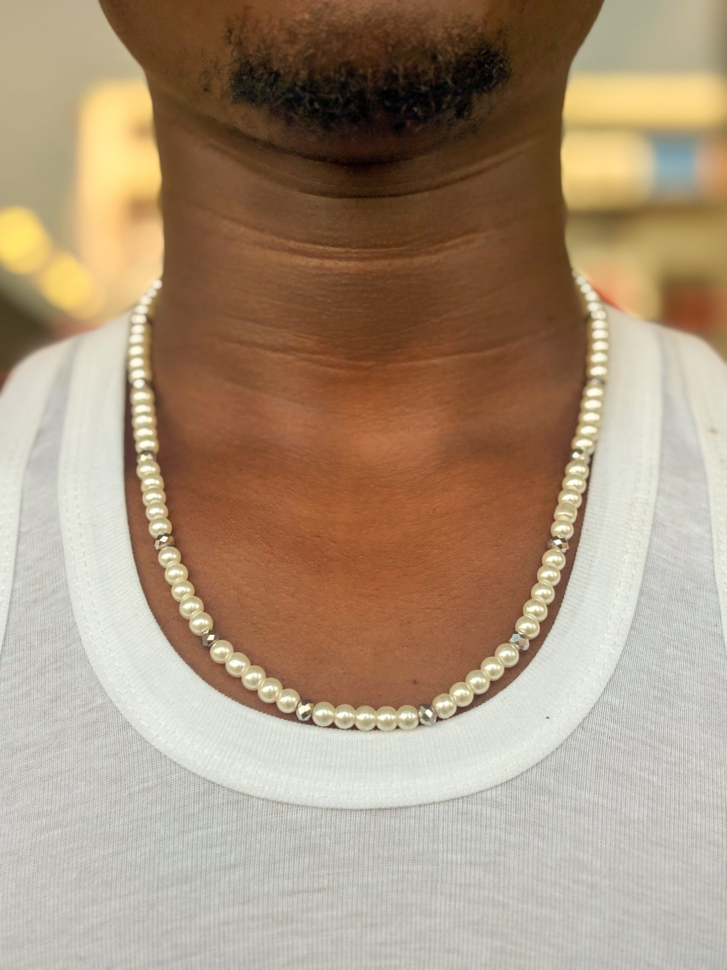Silver Pearl Necklace