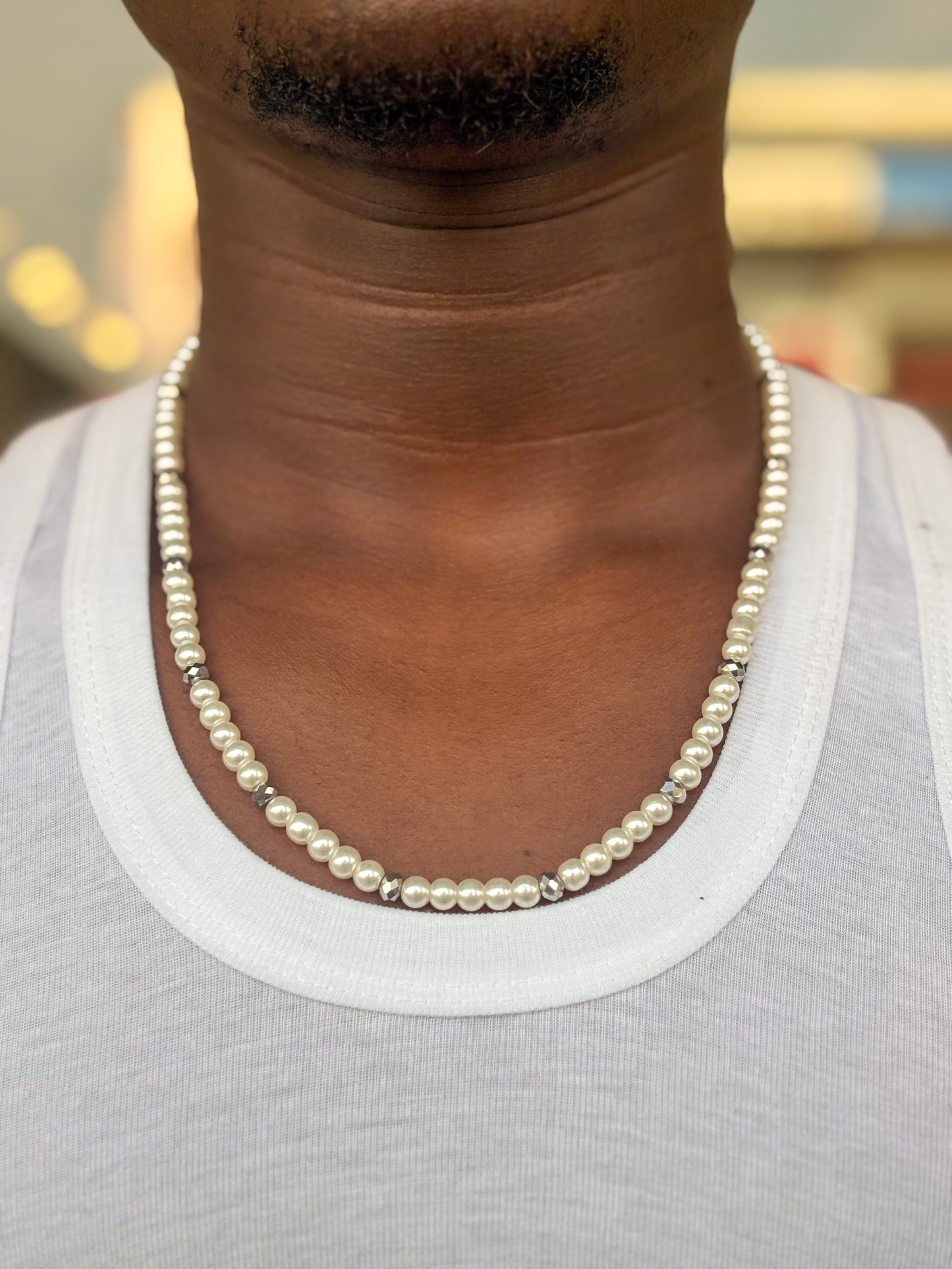 Silver Pearl Necklace