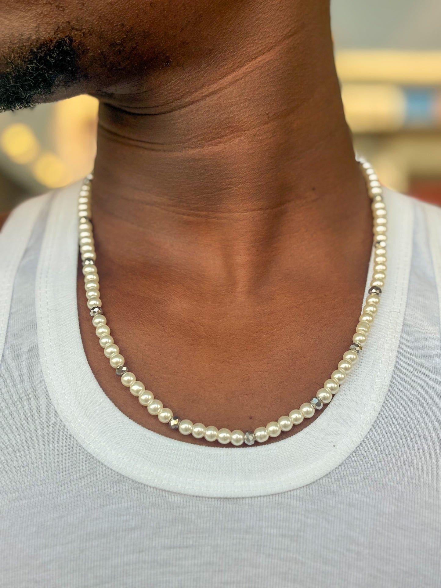 Silver Pearl Necklace