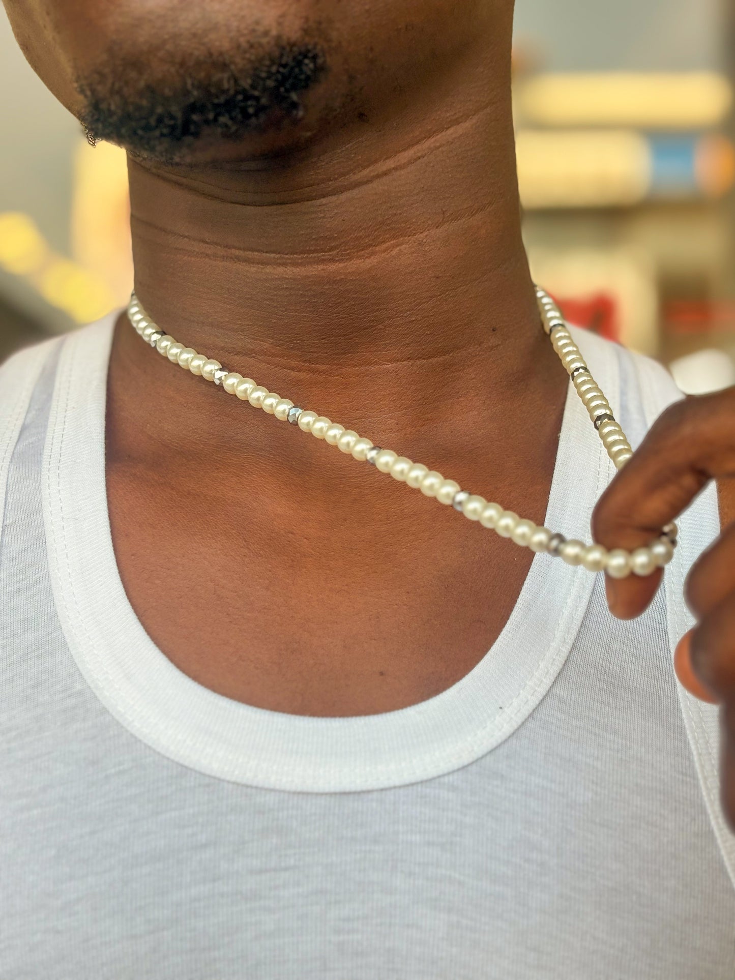 Silver Pearl Necklace
