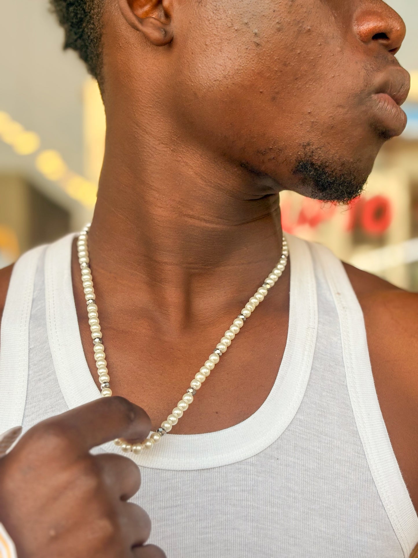 Silver Pearl Necklace