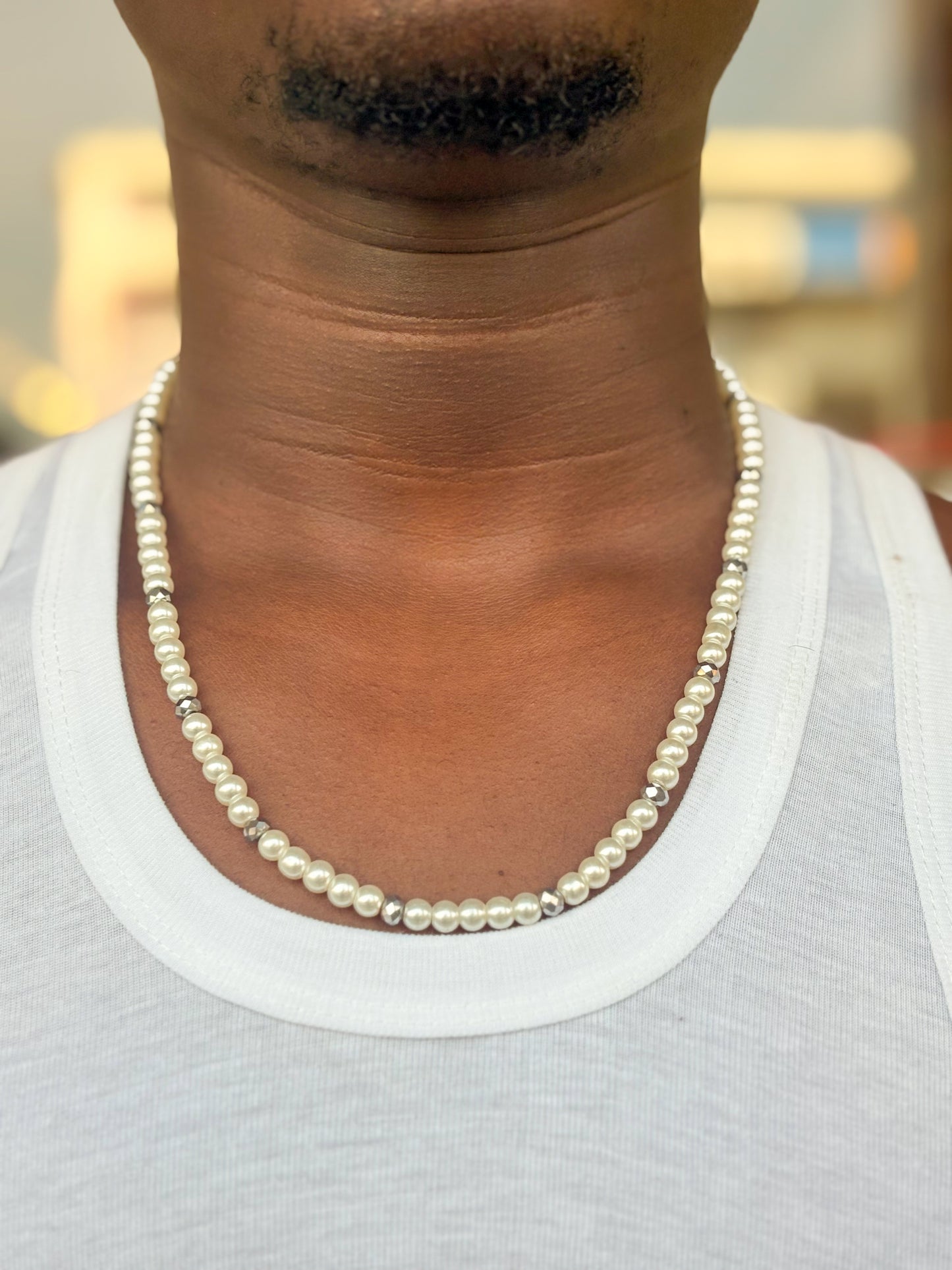 Silver Pearl Necklace