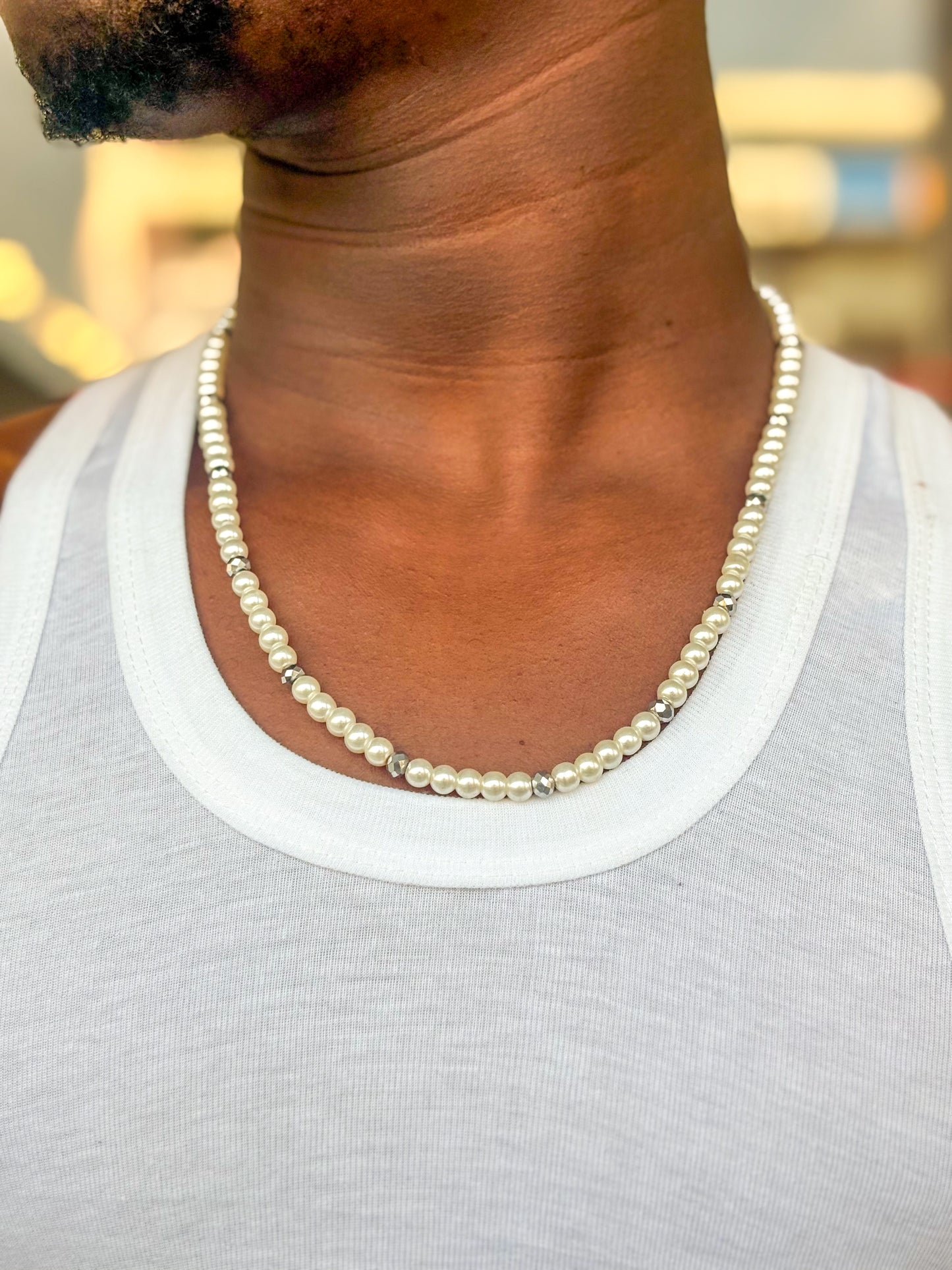 Silver Pearl Necklace
