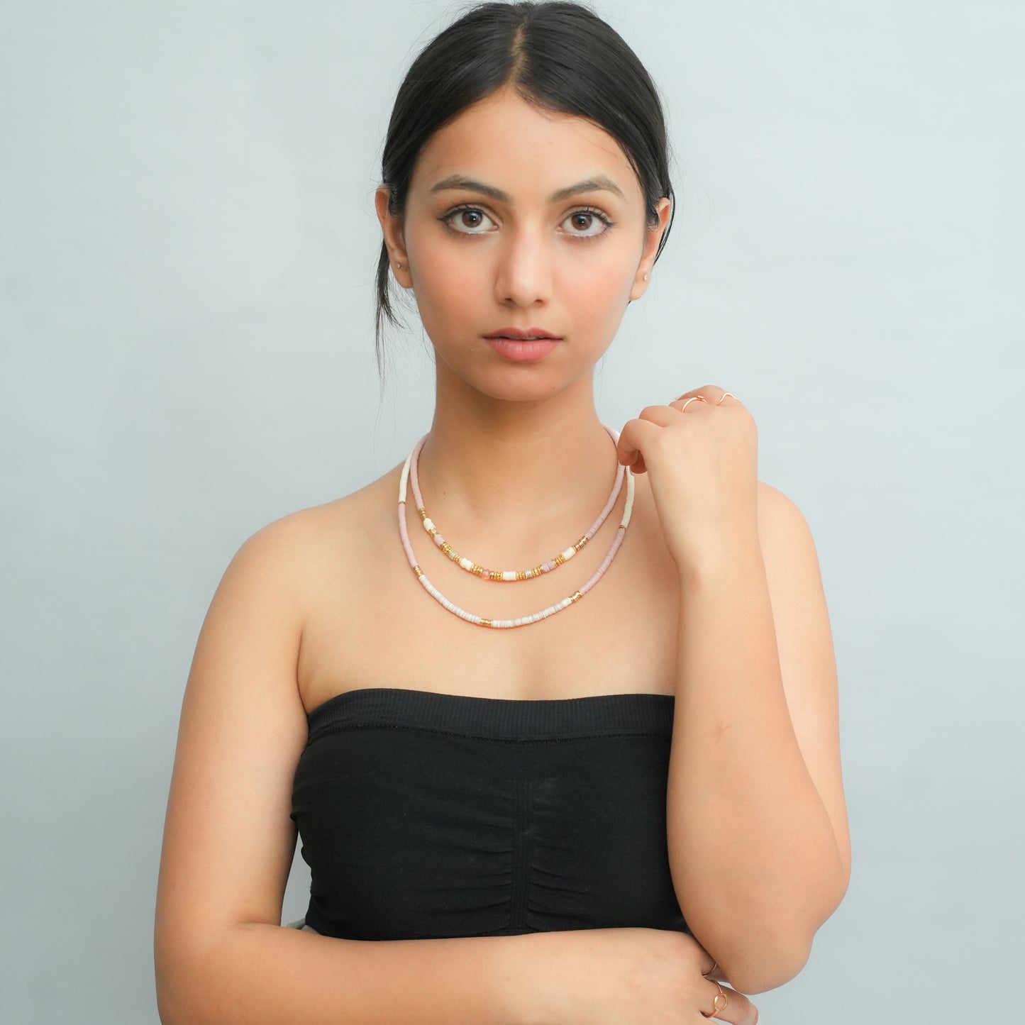 Rosy Horizon Beaded Necklace
