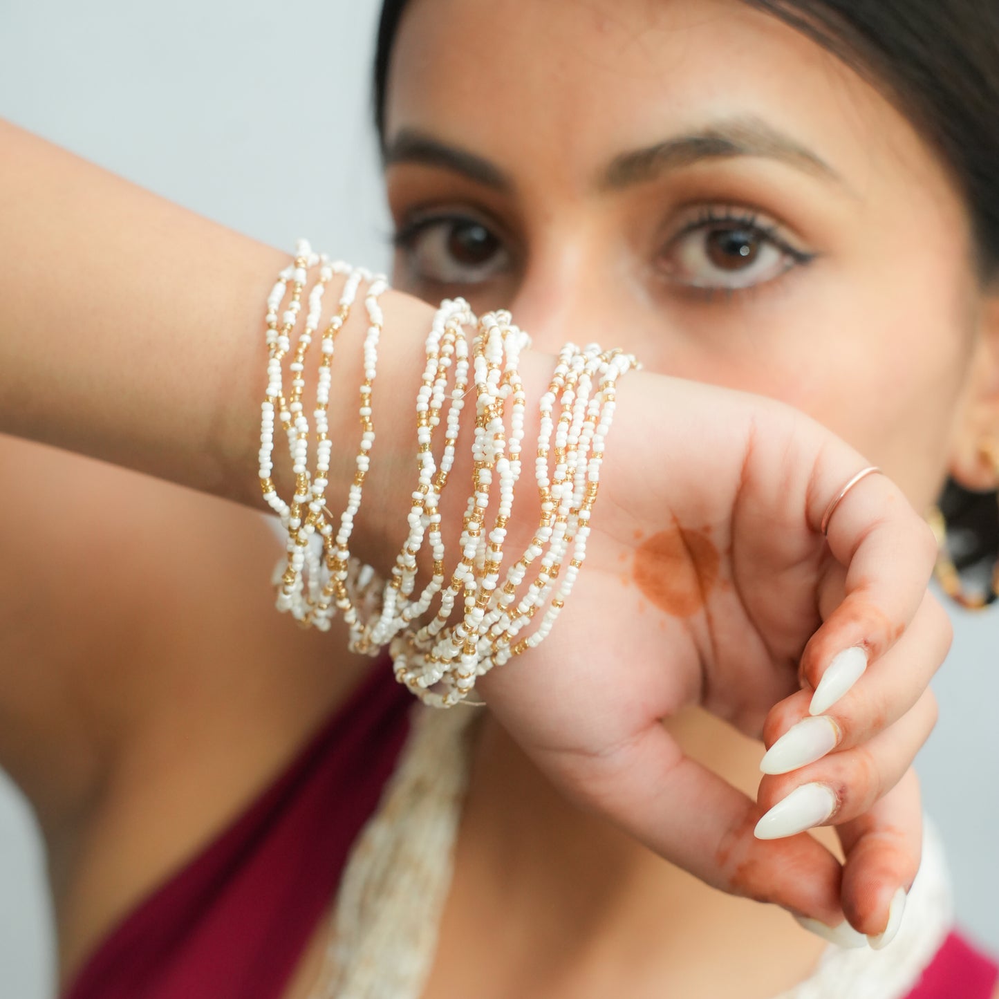 Snowline charm beaded bracelet
