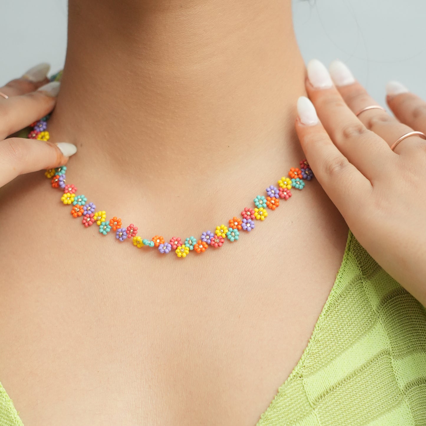 Daisy Daze beaded Necklace