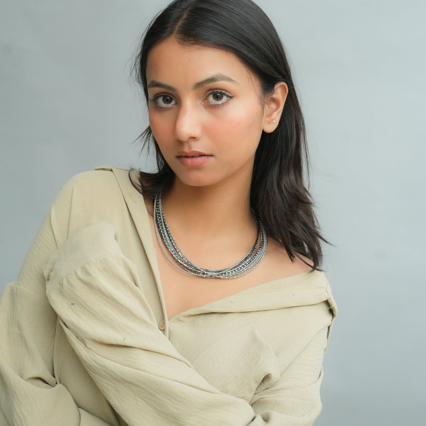 Iced - Ash Beaded Necklace