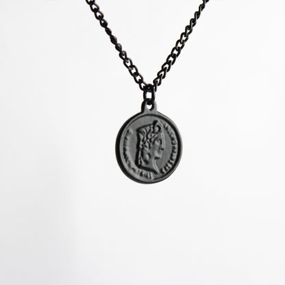 Dual Feather Coin Necklace