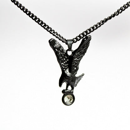 Eagle Necklace - Black