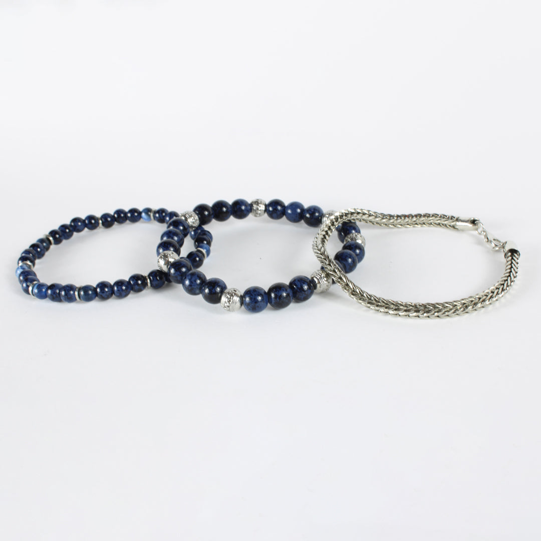 Midnight Marine Men's Bracelets | Combo Of 3 Pieces