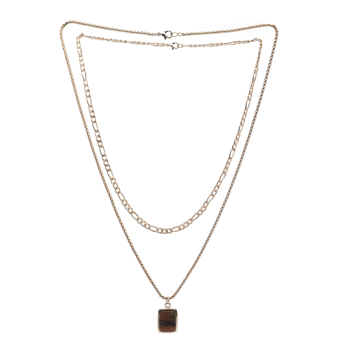 Vintage Stone Layered Necklace
