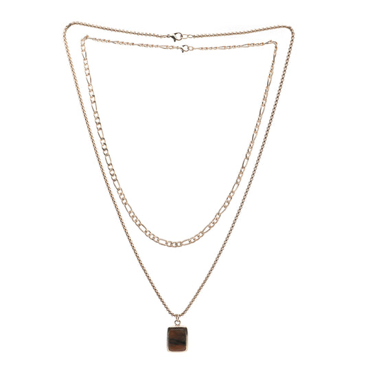 Vintage Stone Layered Necklace