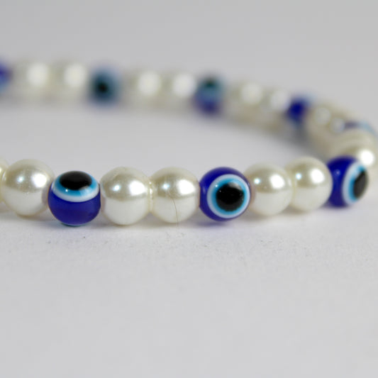 Evil Eye Pearl Bracelet