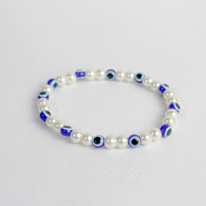 Evil Eye Pearl Bracelet