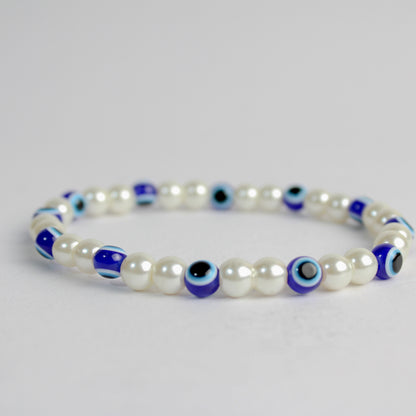 Evil Eye Pearl Bracelet