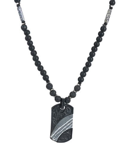 Black long necklace