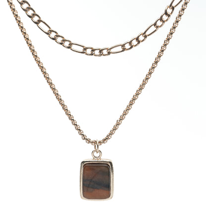 Vintage Stone Layered Necklace