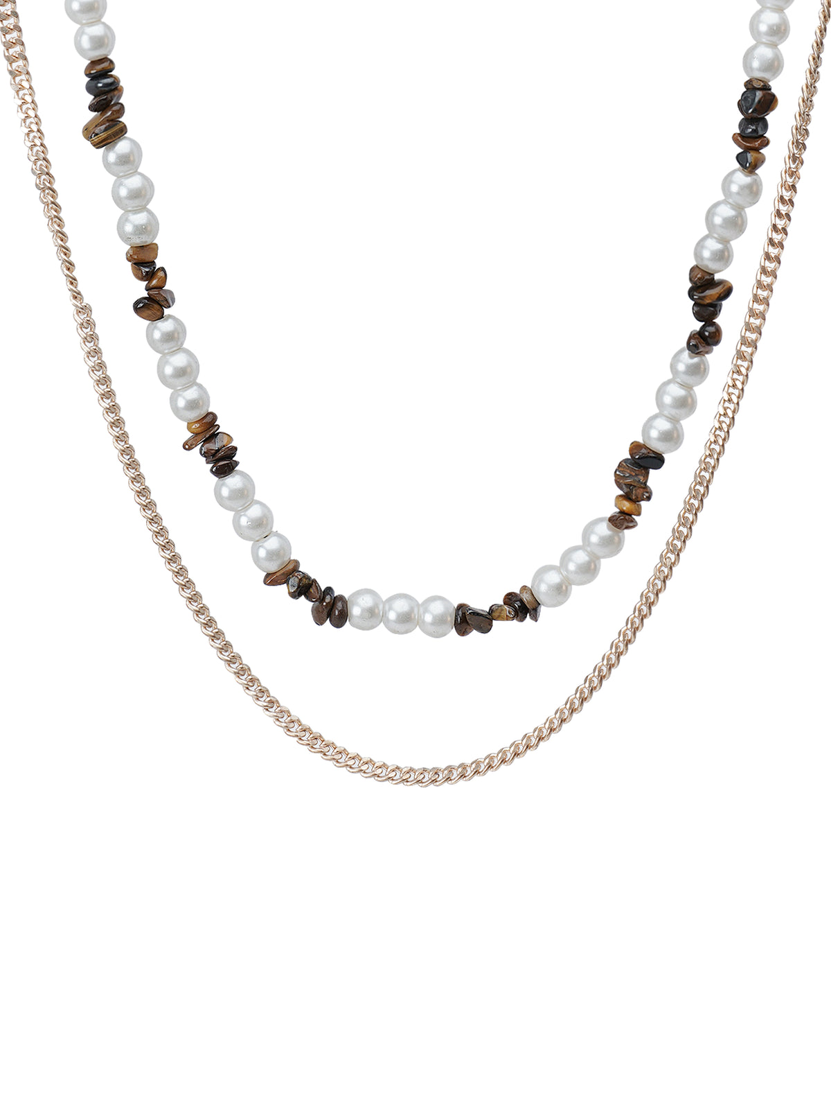 Mocha Pearl Duo Necklace