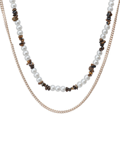Mocha Pearl Duo Necklace