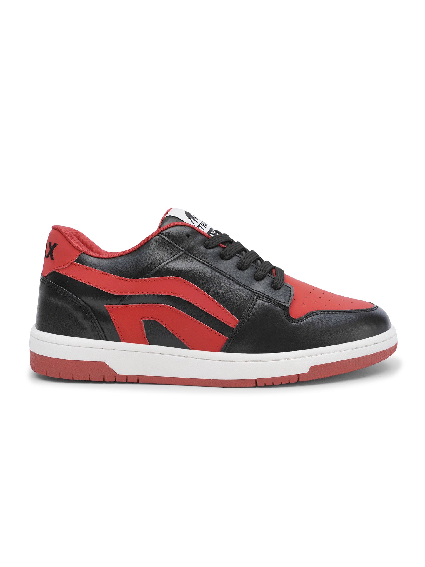 Men's Premium Black & Red Casual Sneakers | Stylish Lace-Up Shoes | Trendy Everyday Footwear
