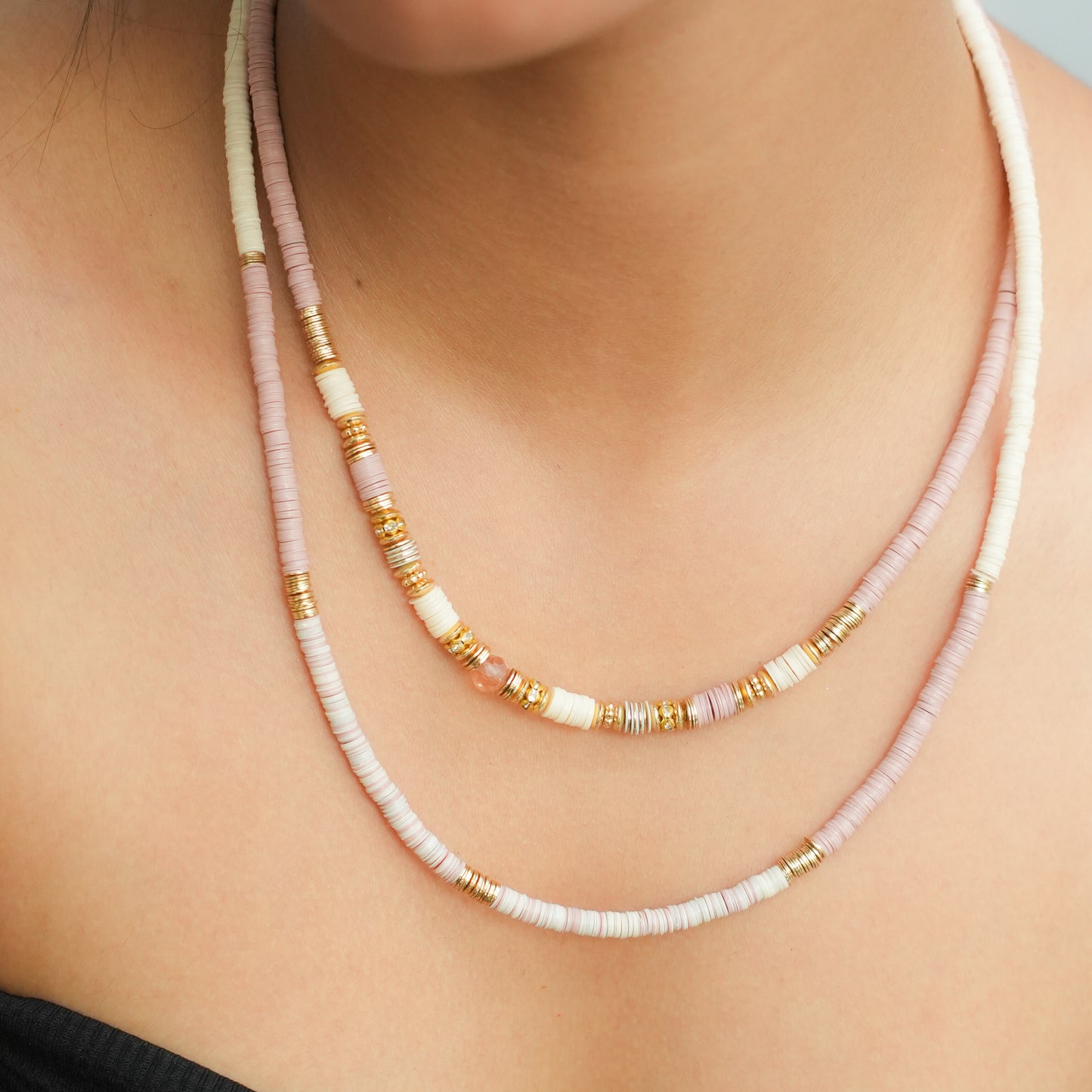 Rosy Horizon Beaded Necklace