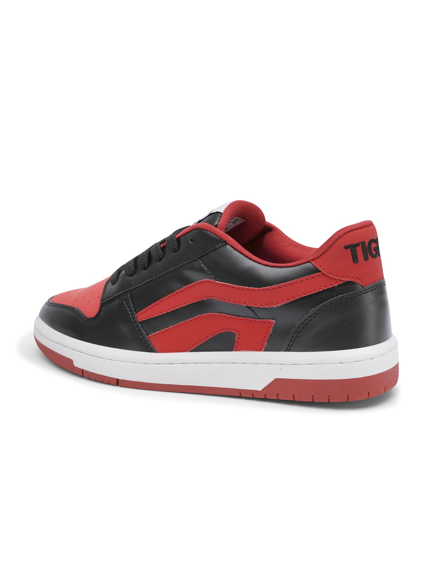 Men's Premium Black & Red Casual Sneakers | Stylish Lace-Up Shoes | Trendy Everyday Footwear