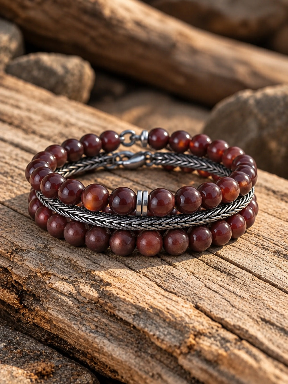 Bloodstone Braid Bracelet