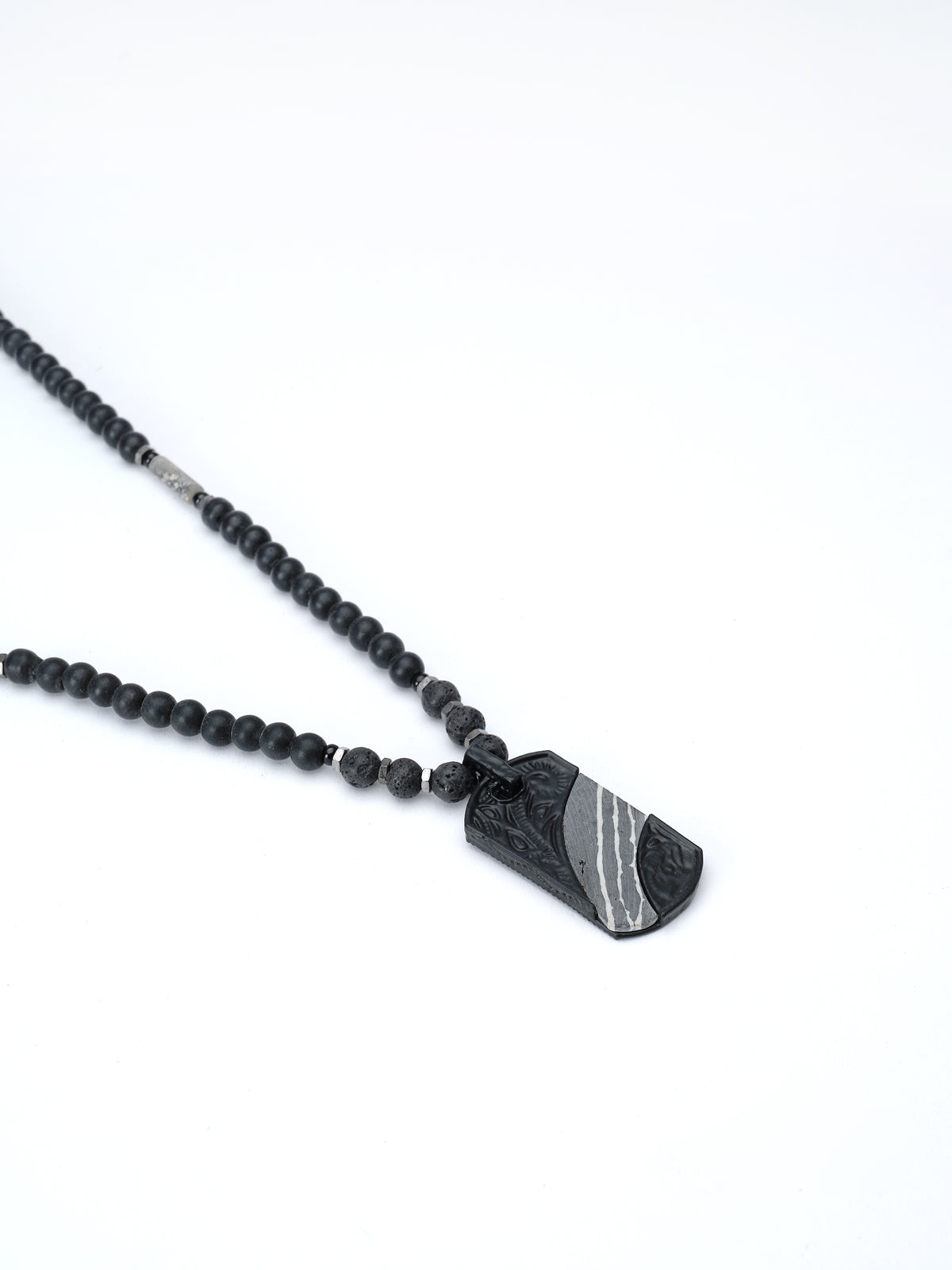 Black long necklace