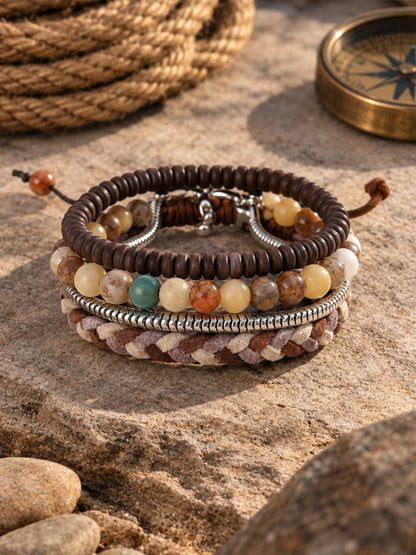 12 stone 4 layer bracelet