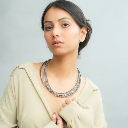 Iced - Ash Beaded Necklace