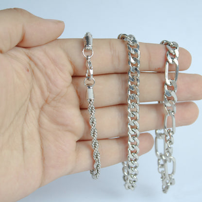 Silver chain Bracelets combo